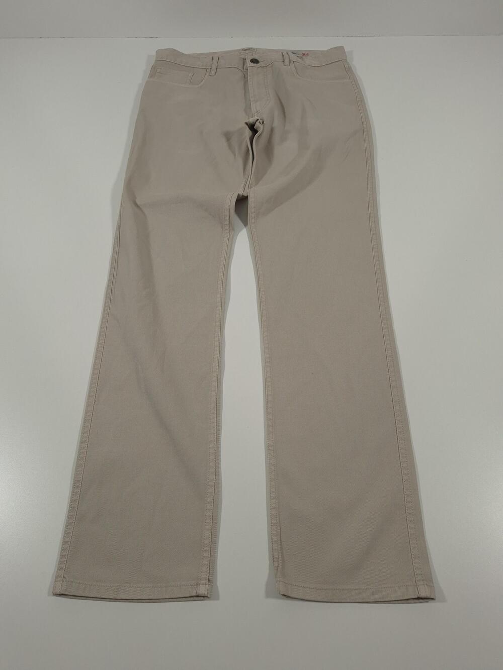 Faherty Pants Mens 32x32 Beige Twill Stretch 5 Pocket Chino Casual Denim
